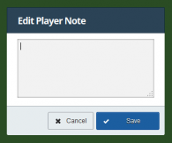 Edit Player Note Dialog