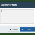 Edit Player Note Dialog